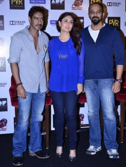 Ajay Devgan,Kareena Kapoor and Director Rohit Shetty  ( Source: IANS)