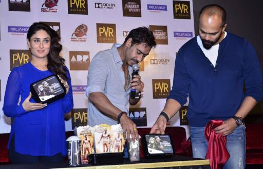 Ajay Devgan,Kareena Kapoor and Director Rohit Shetty
