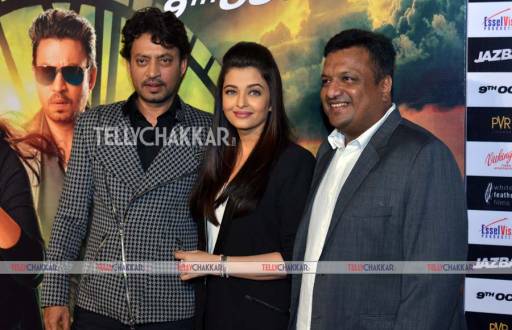Irrfan Khan, Aishwarya Rai Bachchan with Sanjay Gupta