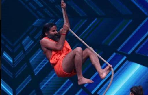 Baba Ramdev on the sets of Super Dancer 