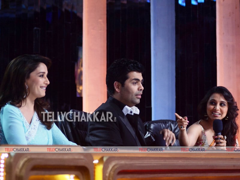 Karan Johar and Madhuri dixit with Rani Mukherjee 