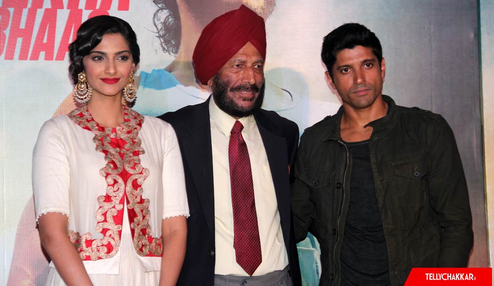  Sonam Kapoor,Milkha Singh And Farhan Akhtar