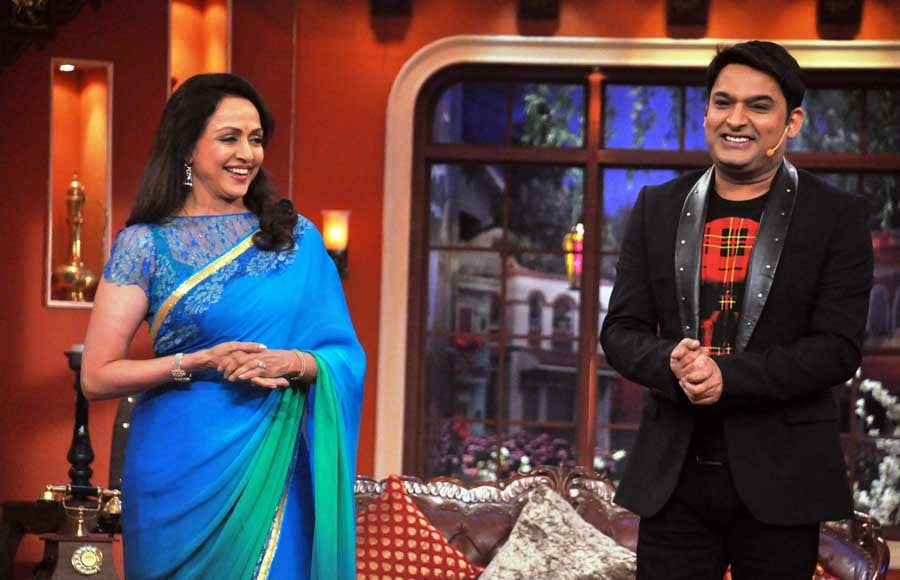 Hema Malini on the sets of Comedy Nights with Kapil