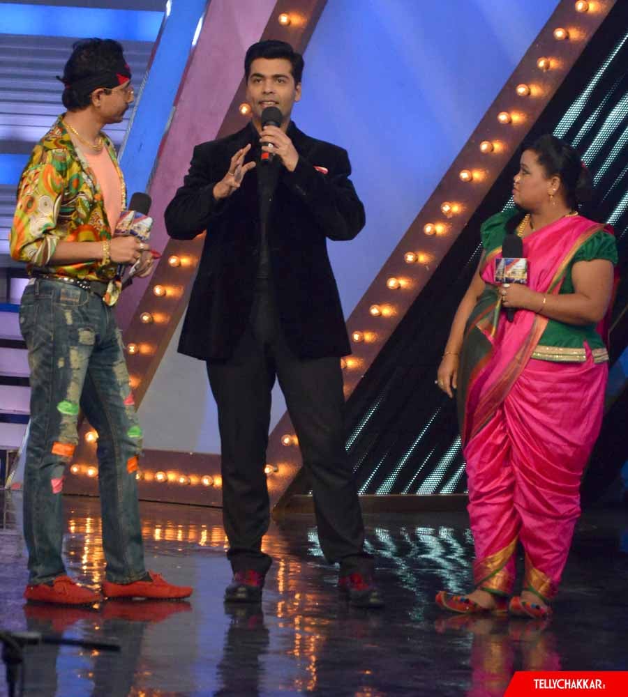 RJ Mantra, Karan Johar and Bharti Singh