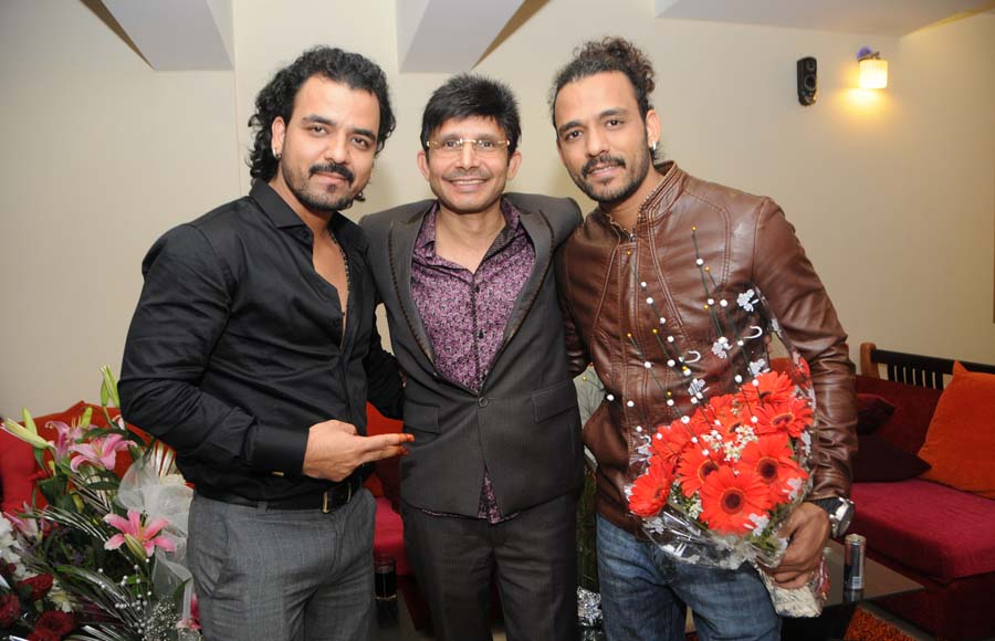 Kamaal R Khan with Sharib and Toshi