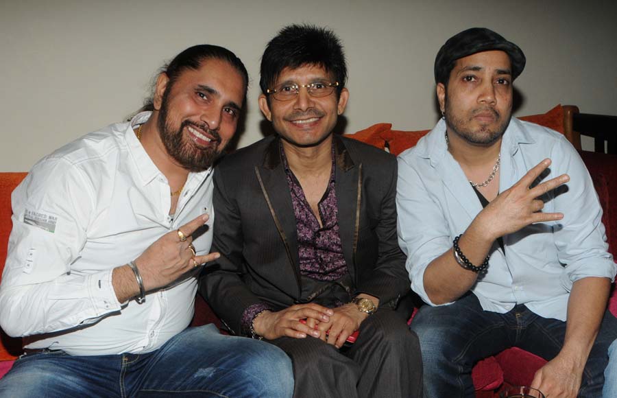 Harvinder Singh with Kamaal R Khan and Mika Singh