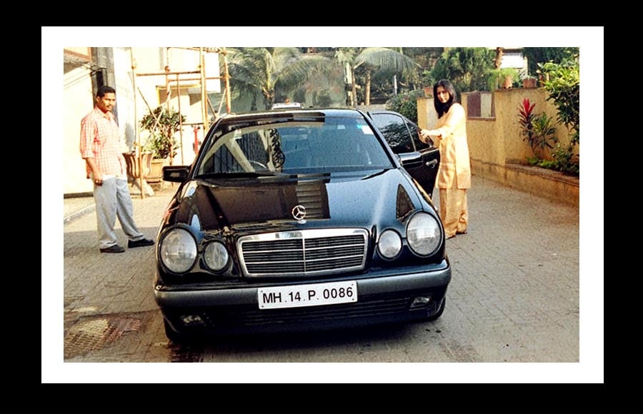 Manisha Koirala with her Merc