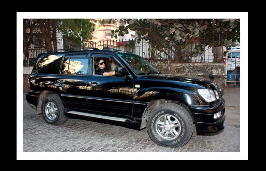 Koena Mitra in her Lexus