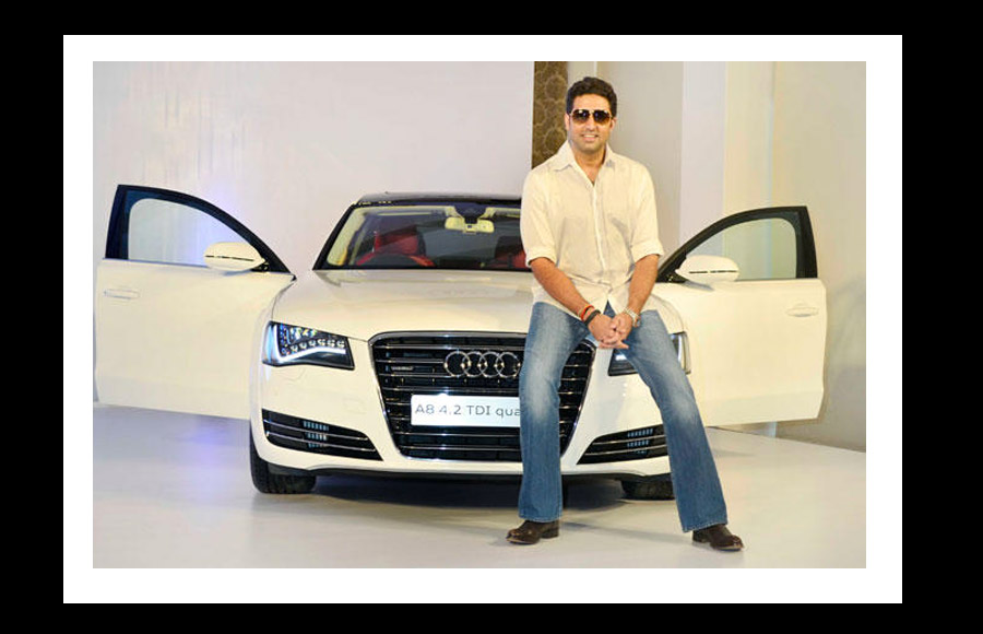 Abhishek Bachchan poses with his new Audi A 8