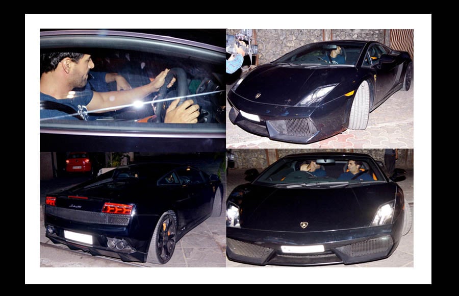  John Abraham with his 2013 Lamborghini Gallardo