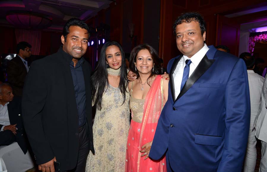 Leander Paes, Suchitra Pillai, Hrishikesh & his wife