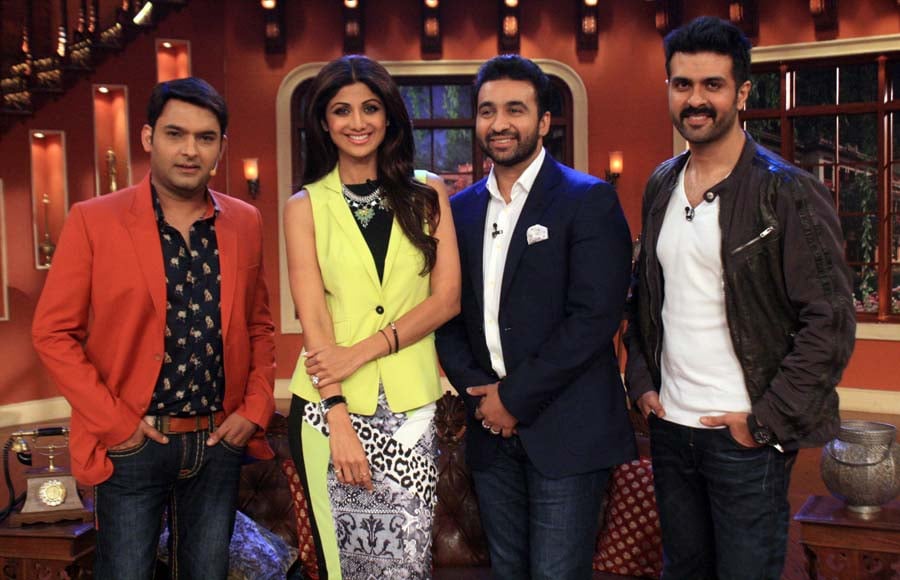 Kapil Sharma,Shilpa Shetty,Raj Kundra And Harman Baweja