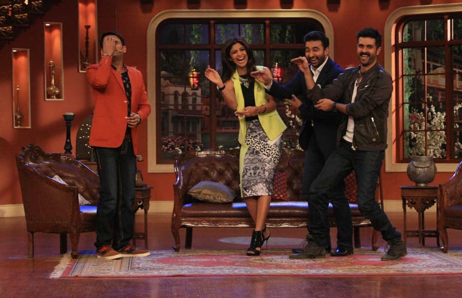 Kapil Sharma,Shilpa Shetty,Raj Kundra And Harman Baweja