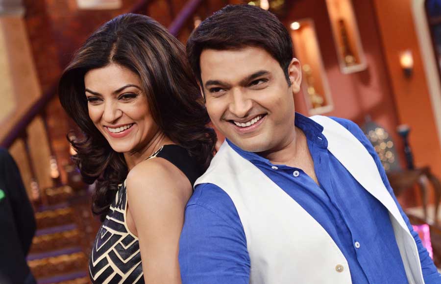 Sushmita Sen on the sets of Comedy Nights with Kapil