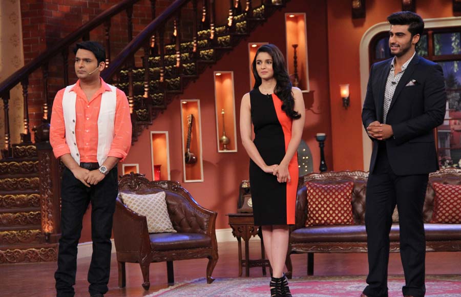 Alia Bhatt and Arjun Kapoor on the sets of Comedy Nights with Kapil