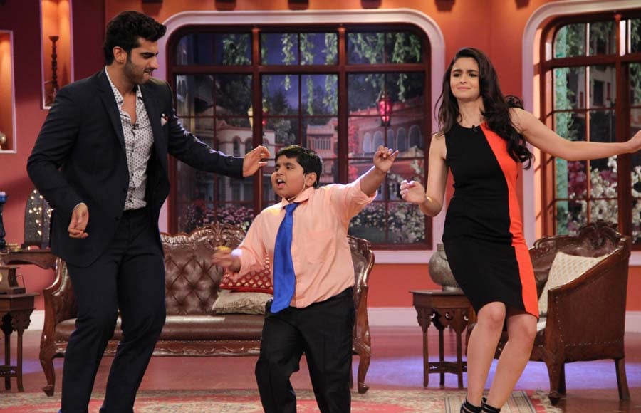 Alia Bhatt and Arjun Kapoor on the sets of Comedy Nights with Kapil