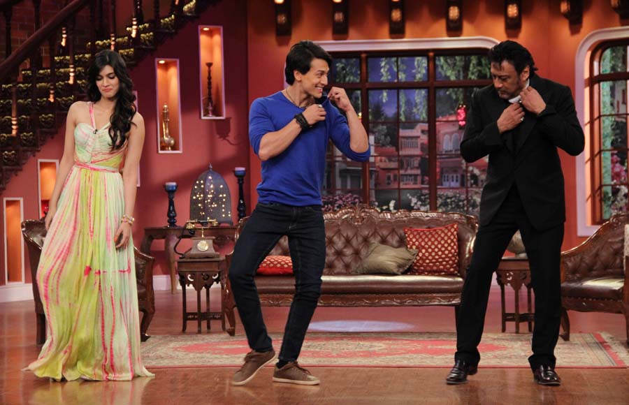 Tiger Shroff and Jackie Shroff on Comedy Nights With Kapil