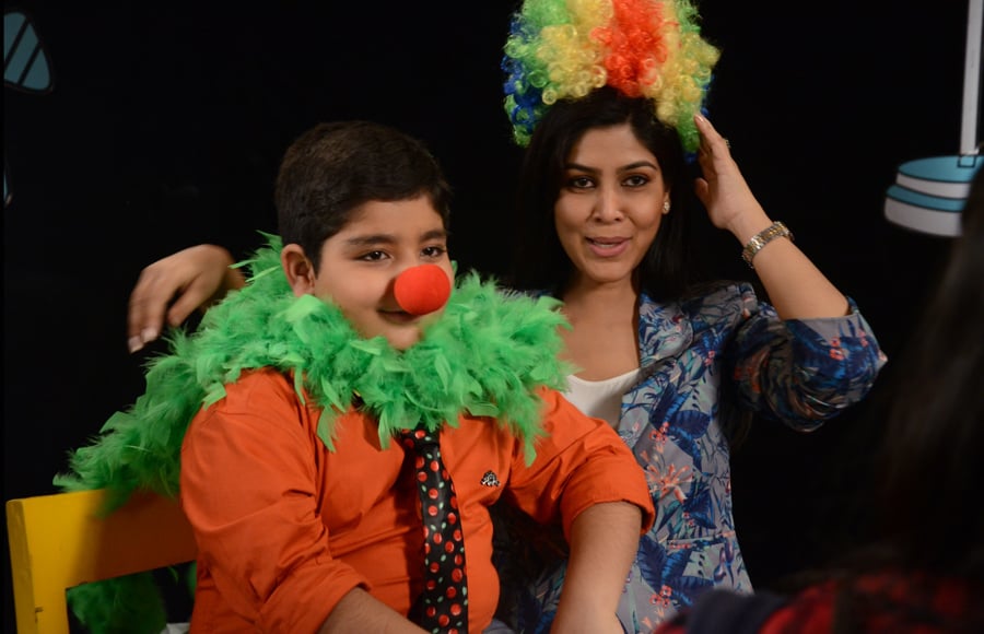 Sakshi Tanwar and Sadhil Kapoor caught in a playful mood