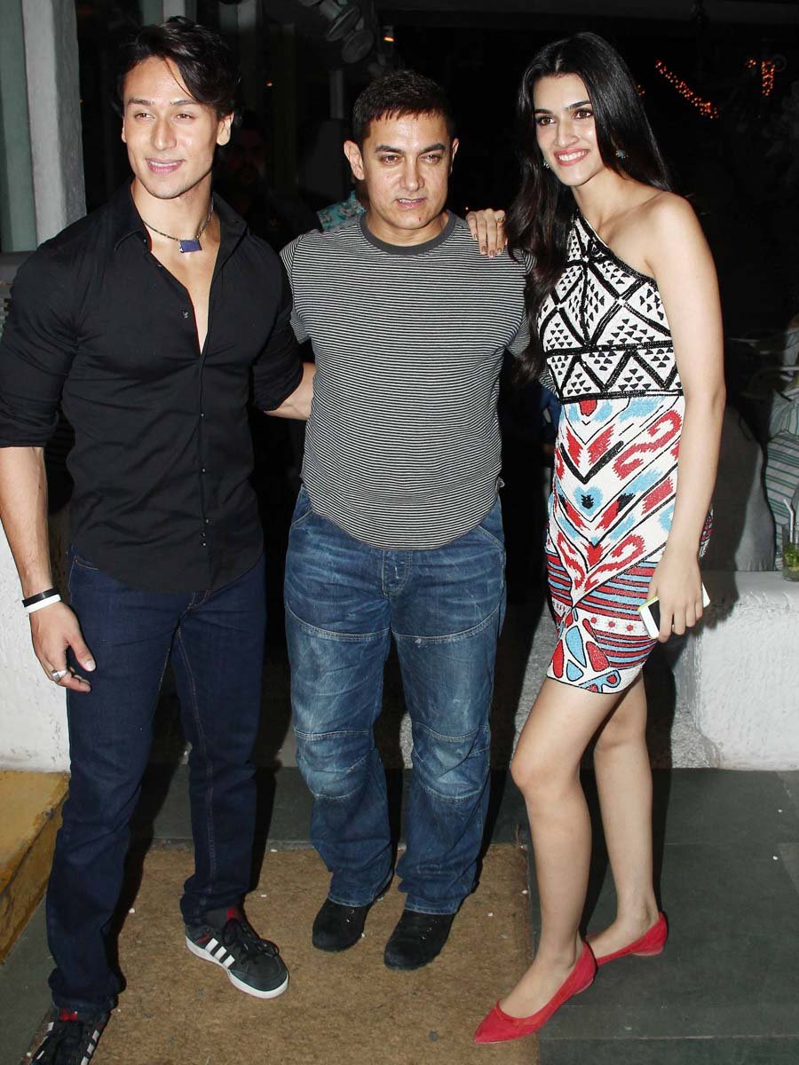 Tiger Shroff,Aamir Khan And Kriti Sanon