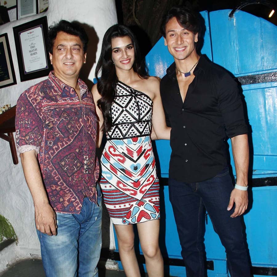 Sajid Nadiadwala,Kriti Sanon and Tiger Shroff