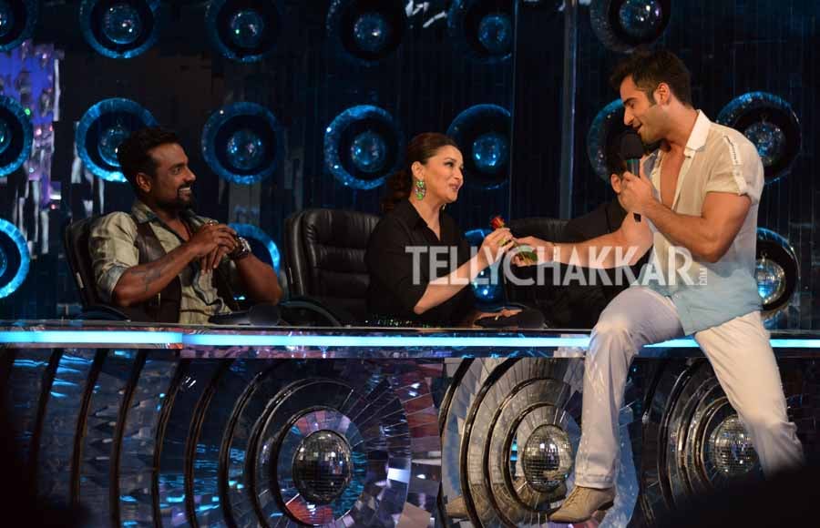 Remo D'Souza, Madhuri Dixit and Karan Tacker