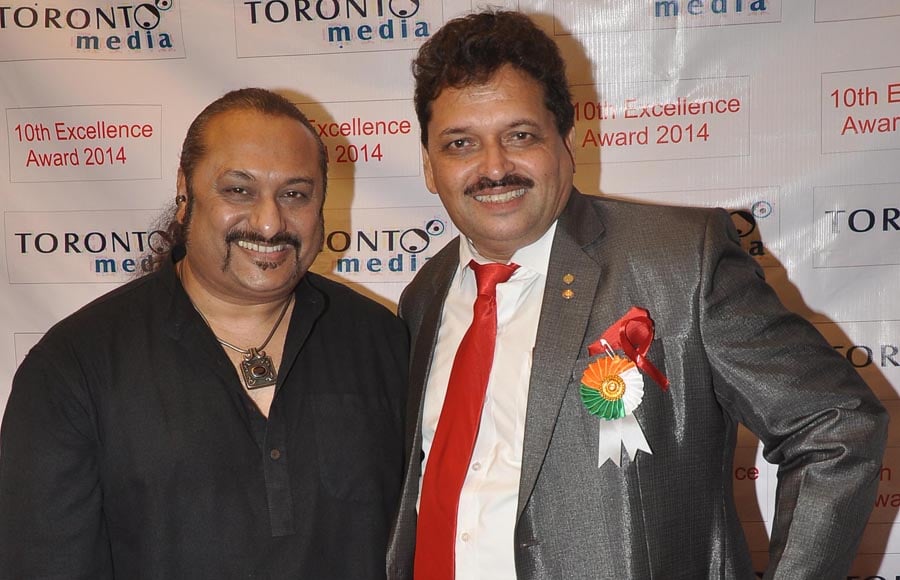 Leslie Lewis & Dr. Satyendra Thakur at the '10th Excellence National Best Debutante Awards 2014'