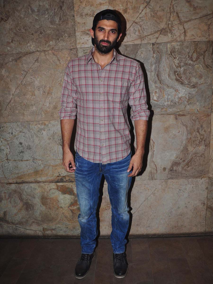 Aditya Roy Kapoor during the screening of film Bobby Jasoos