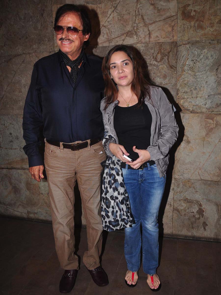 Sanjay Khan with his daughter in law Malaika Parekh