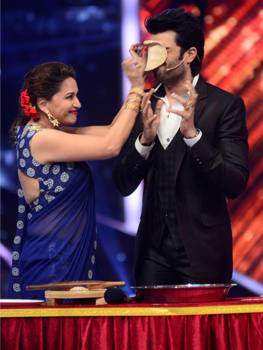 Madhuri Dixit Nene and Manish Paul 