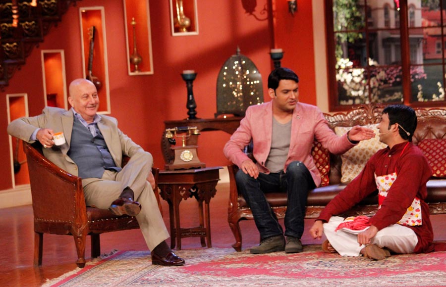 Anupam Kher with Kapil Sharma 