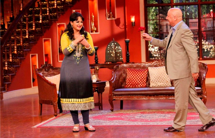 Upasana Singh and Anupam Kher