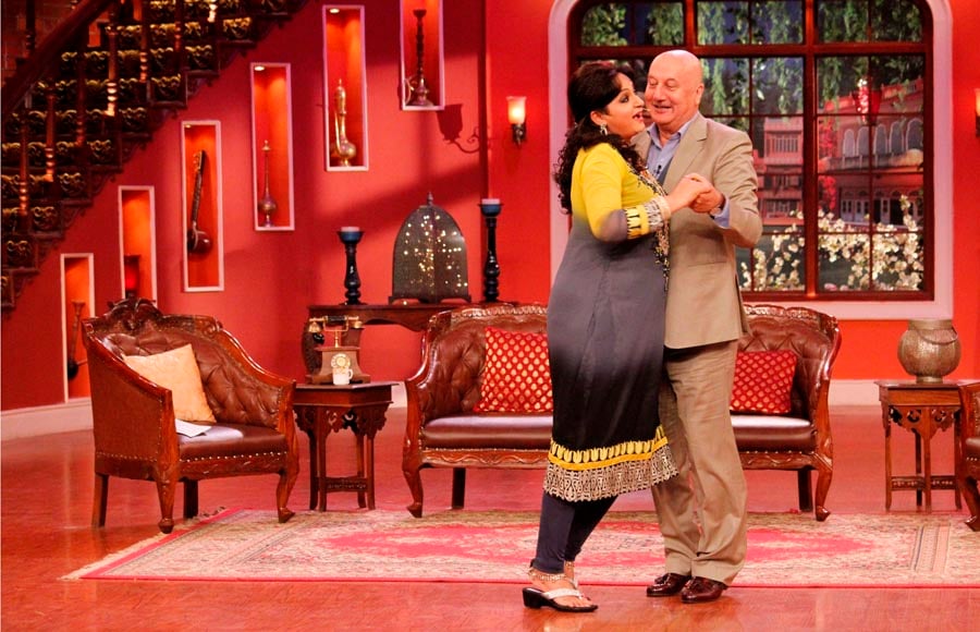 Upasana Singh and Anupam Kher