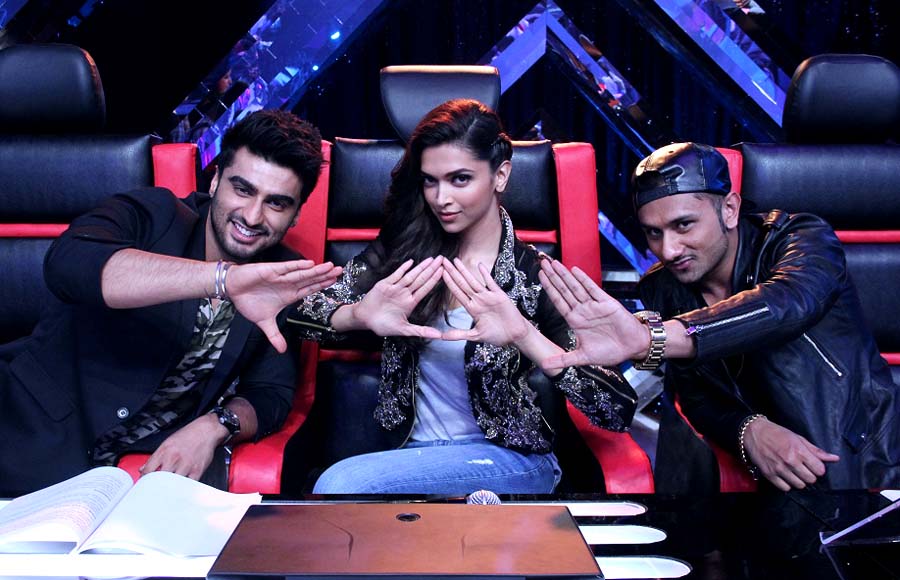 Arjun Kapoor, Deepika Padukone and singer Yo Yo Honey Singh