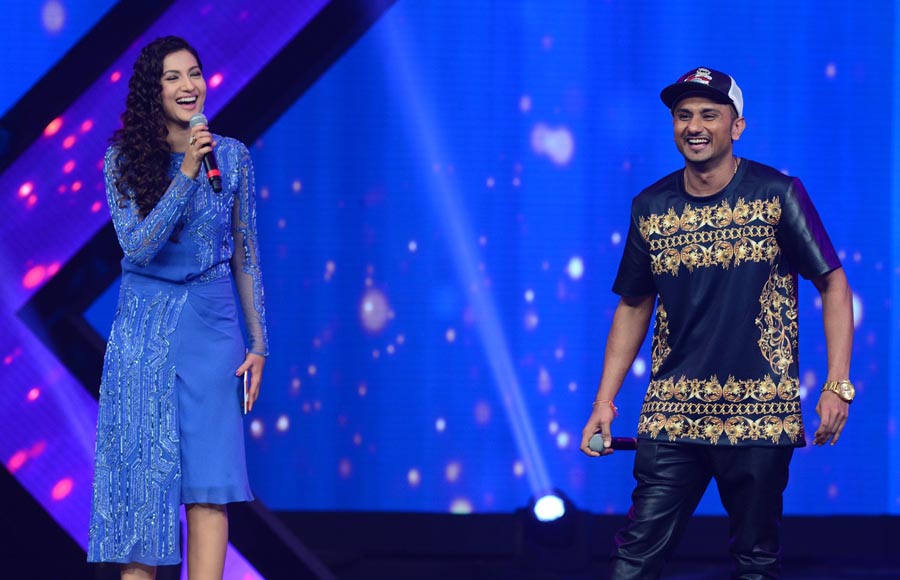 Gauahar Khan with Yo Yo Honey Singh 