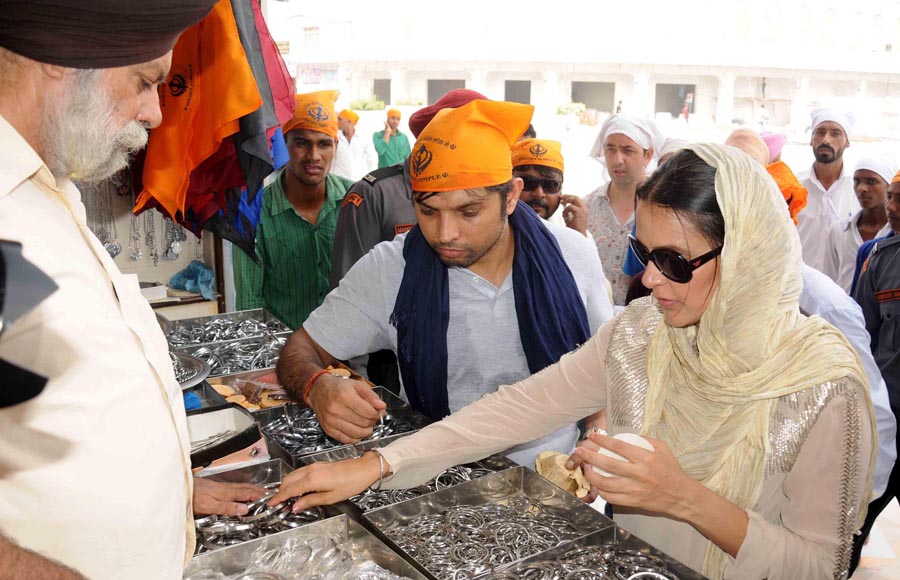 Neha Dhupia with producer Abhinav Shukla