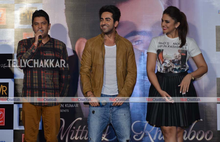 Bhushan Kumar, Ayushmann Khurrana and Huma Qureshi