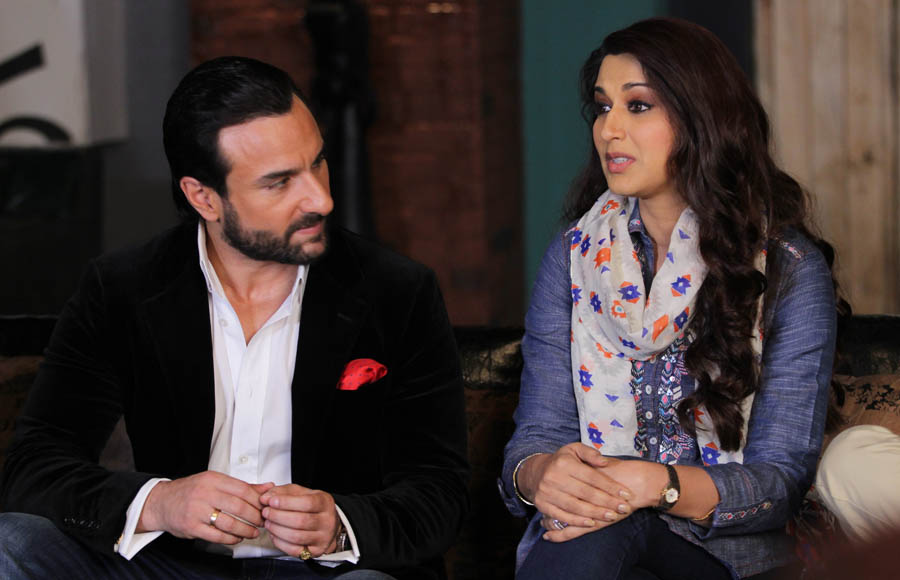  Saif Ali Khan and Sonali Bendre on the sets of Ajeeb Daastaan Hai Ye to promote Happy Ending