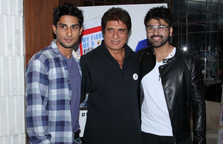 Prateik and Raj with Aarya Babbar