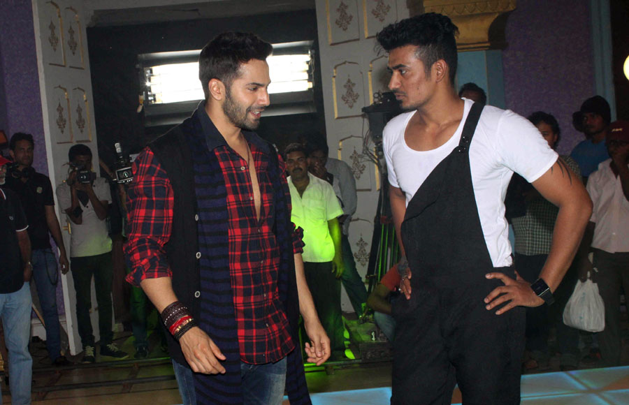 Varun Dhawan on the sets of Sony TV's CID