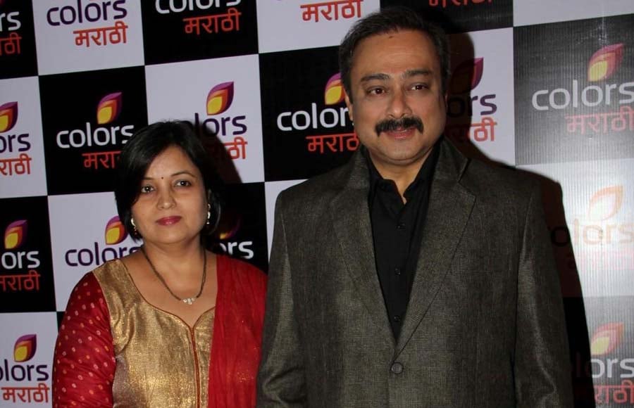 Sachin Khedekar with his wife