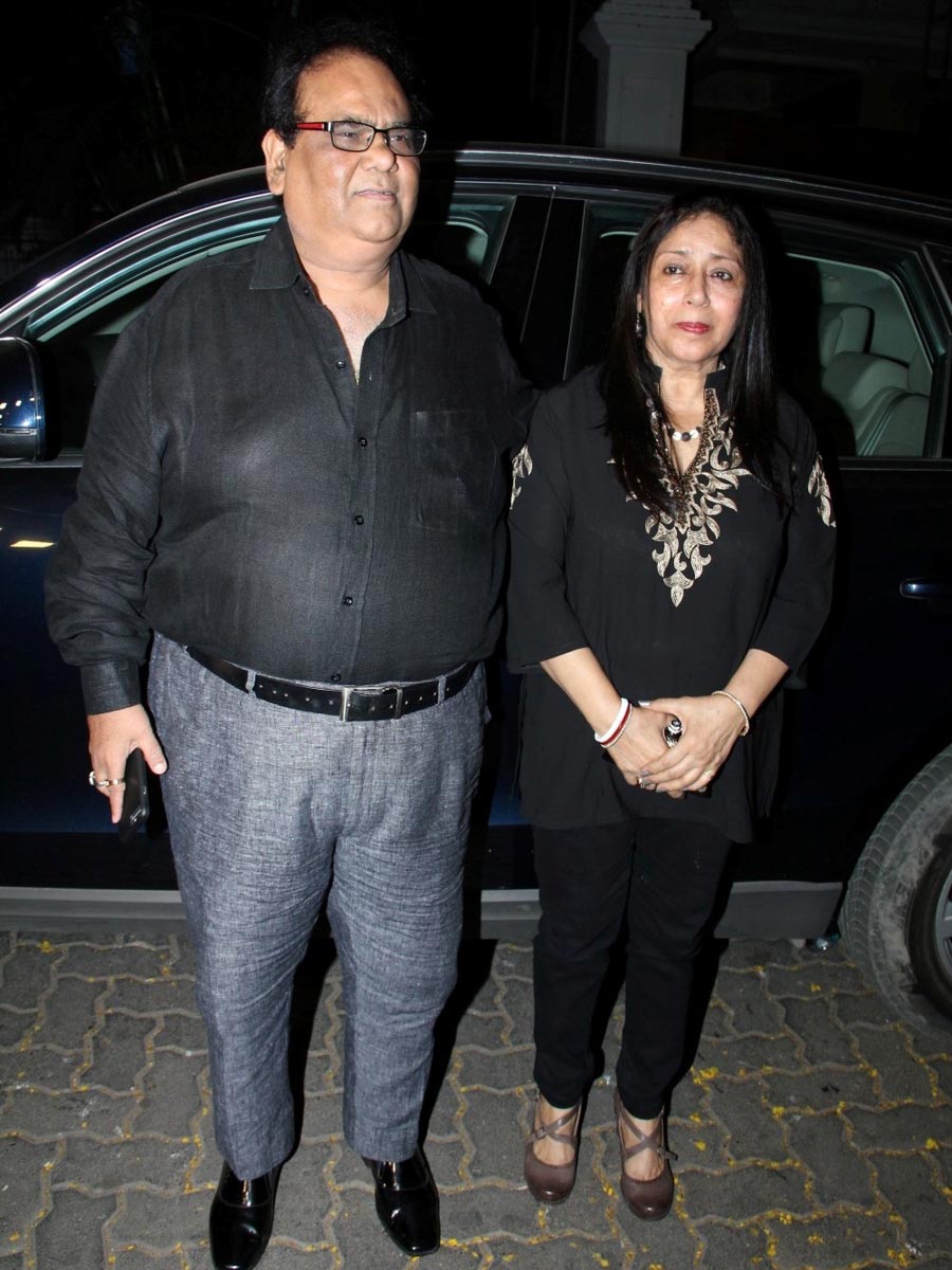 Satish Kaushik with his wife