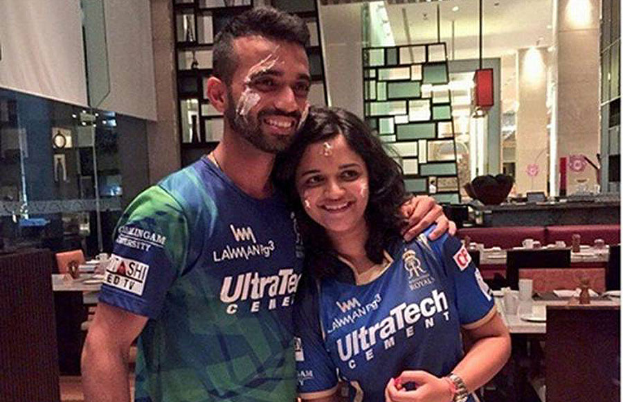 Ajinkya Rahane and Radhika Dhopavkar