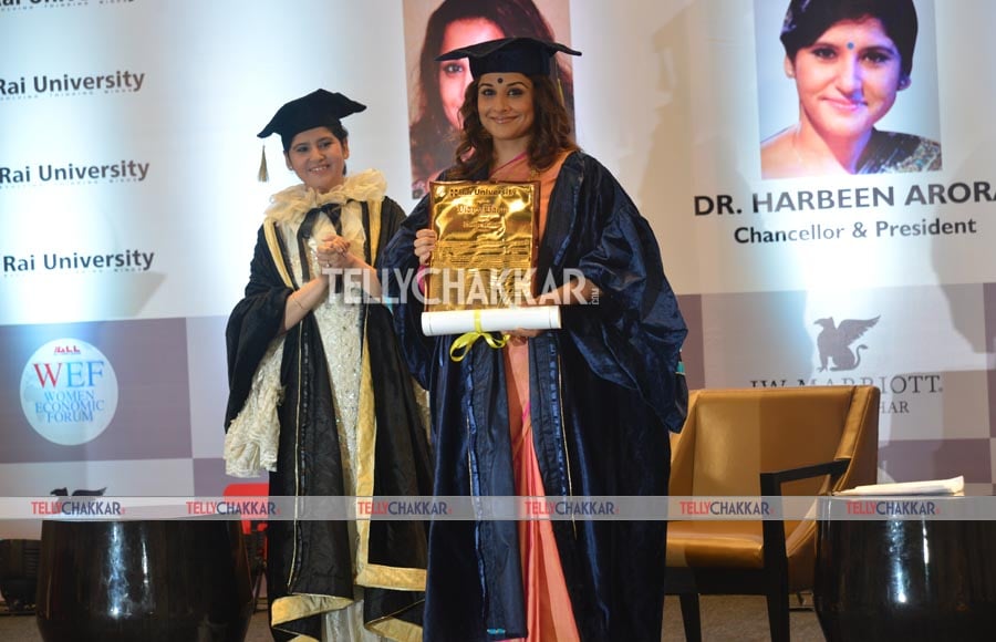 Vidya Balan awarded honorary doctorate