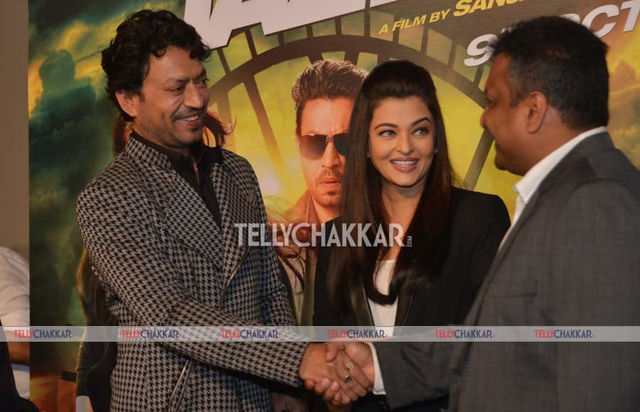 Irrfan Khan, Aishwarya Rai Bachchan with Sanjay Gupta