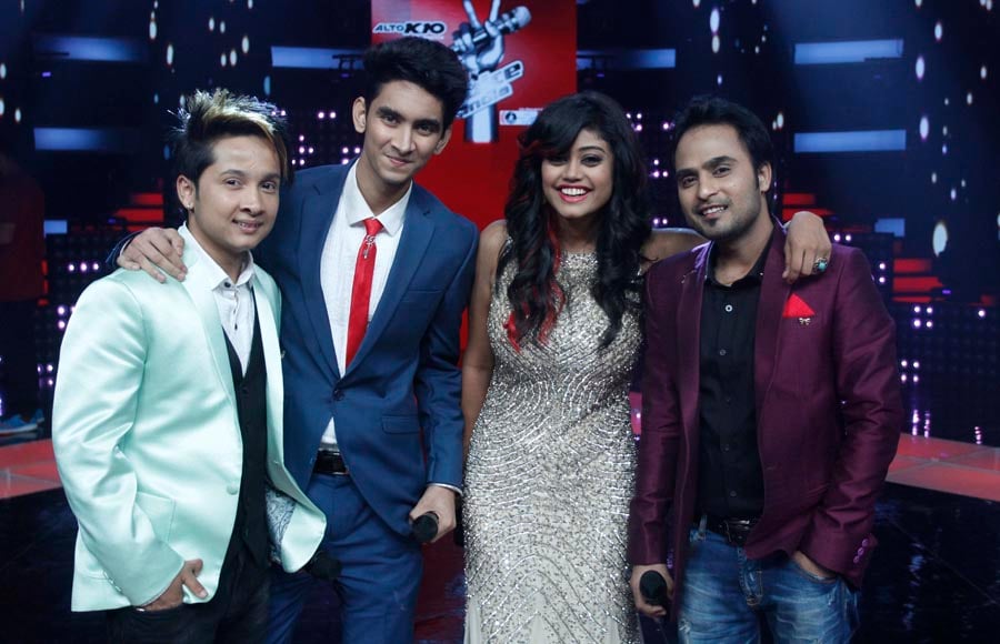 PawandeepTop 4 contestants - Pawandeep Rajan, Rishab Chaturvedi, Parampara Thakur and Deepesh Rahi