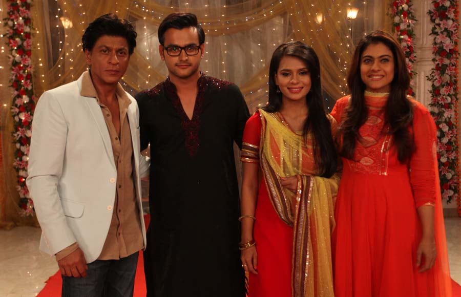 Shah Rukh Khan and Kajol with Ankush Arora and Sonal Vengurlekar