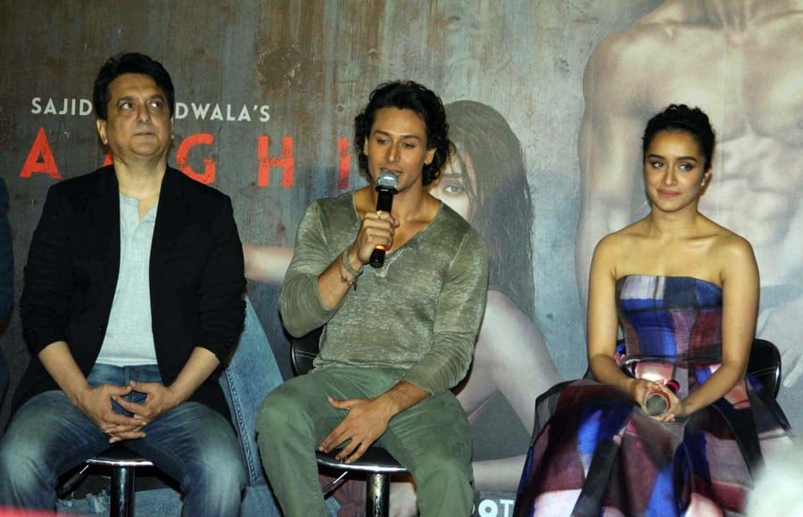 Sajid Nadiadwala, Tiger Shroff and Shraddha Kapoor