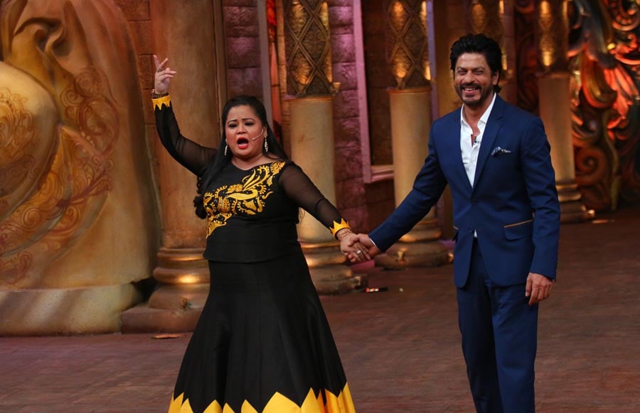 Bharti Singh and Shah Rukh Khan