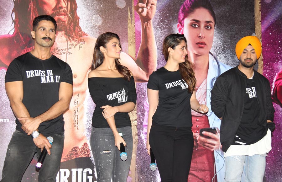 Shahid Kapoor, Alia Bhatt, Kareena Kapoor Khan and Diljit Dosanjh