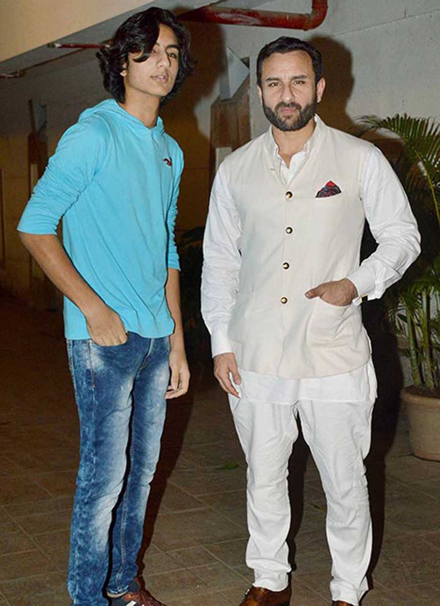 Saif Ali Khan with his son Ibrahim